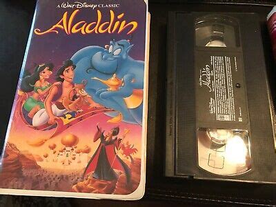 A Walt Disney Classic ALADDIN VHS tape 913 Black Diamond Banned Cover Art | eBay