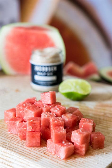 Watermelon with squeeze of lime and sprinkle of Habanero Salt. Healthy Snack Options, Yummy ...