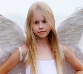 Hanna F white angel girl blonde fairy - Desktop Wallpaper