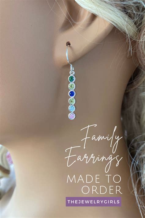 Sterling Silver Family Birthstone Earrings | Etsy earrings, Stud earrings unique, Amethyst ...