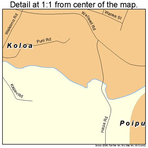 Koloa Hawaii Street Map 1539200