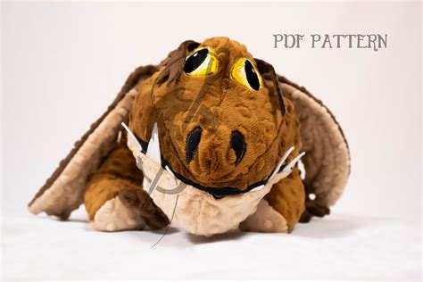 Dragon Plush Sewing Pattern PDF Meatlug Gronckle How to - Etsy