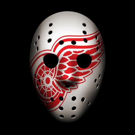 Red Wings Goalie Mask Photograph by Joe Hamilton