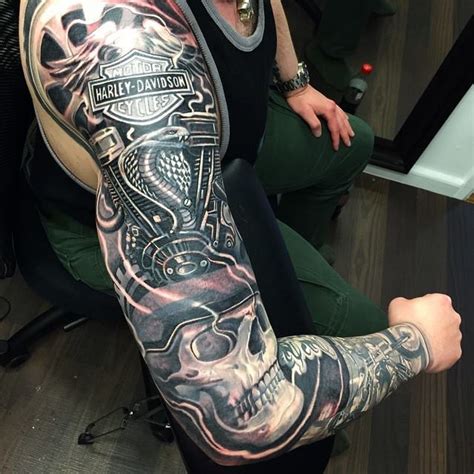 H-D Tattoo | Harley tattoos, Harley davidson tattoos, Skull tattoos