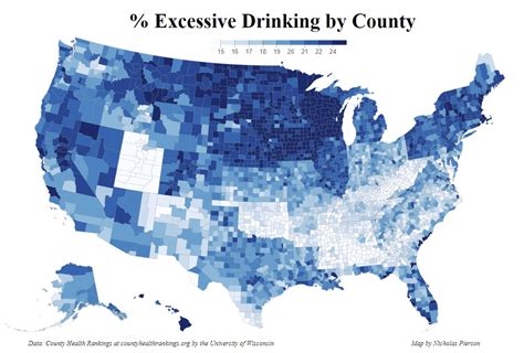 Excessive drinking map of each US County. One state stands out. | ResetEra