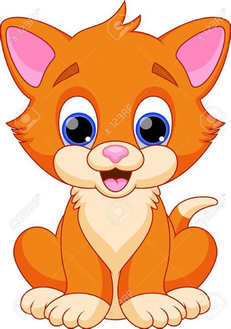 Divertidos Dibujos Animados Del Gato Ilustraciones Vectoriales, Clip Art… | Animales dibujos ...