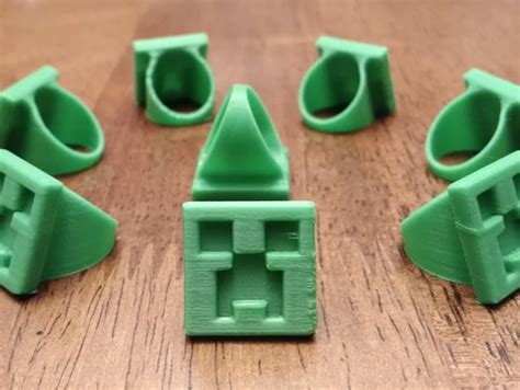 Minecraft creeper ring by Rips - Thingiverse | Minecraft, 3d printing diy, Creepers