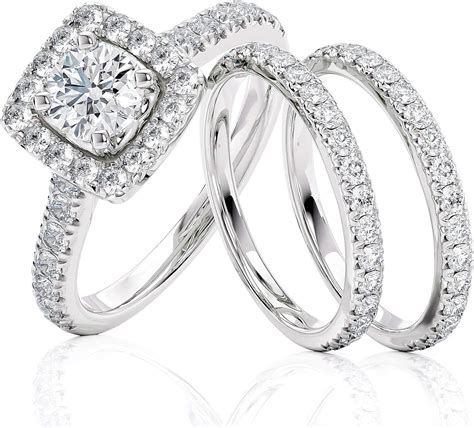 IGI Certified 2 Carat Diamond Engagement Ring for Women in 14k White Gold by Beverly Hills ...