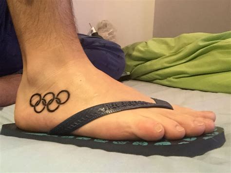 Olympic Rings Tattoo | Ring tattoos, Womens flip flop, I tattoo