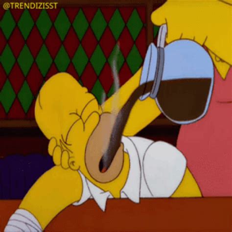 Homer Simpson Coffee GIF - HomerSimpson Coffee Caffeine - Discover & Share GIFs | Homer simpson ...