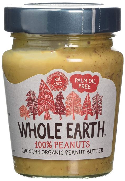 Whole Earth Organic Crunchy Palm Oil Free Peanut Butter 227 g (Pack of 6), only £12.00 | Organic ...