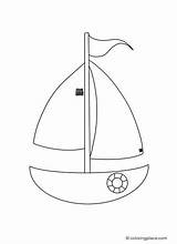 Segelboot  Coloring Place sketch template
