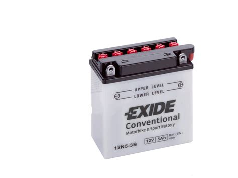 Battery 12V 5Ah 12N5-3B EXIDE | MOTOCYCLE BATTERIES \ CONVENTIONAL 12V | Kakaduo.pl - skutery ...