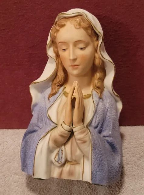 VTG HAND PAINTED Japan Ceramic Virgin Mary Madonna Praying Hands Figurine 7.5" £23.65 - PicClick UK