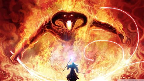 Download Durin's Bane, The Balrog of Morgoth Wallpaper | Wallpapers.com