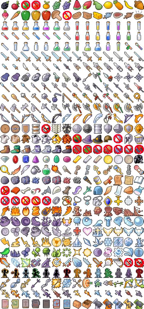 420 -Pixel Art- Icons for RPG by 7Soul1 on DeviantArt