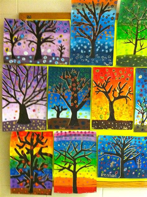 Getting My Art Wings Back: Grade 6 Patterned Tree Designs Fall Art Projects, Classroom Art ...