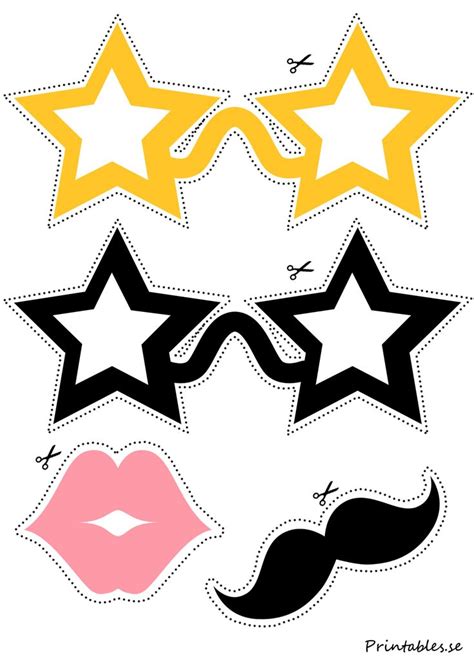 Photo booth props: Star glasses | Photo booth props free printables ...