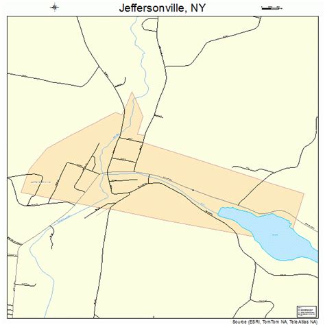 Jeffersonville New York Street Map 3638506