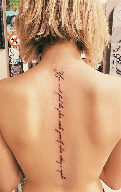 Spine Tattoo | Spine tattoos, Spine tattoos for women, Spine tattoo quotes