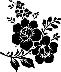 Simple Flower Designs Black And White Vector Art jpg Image Free ...