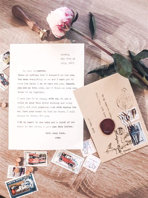 Typewriter Love Letter Handmade Vintage Gift Wax Seal - Etsy UK | Pen ...