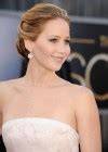 Jennifer Lawrence in in long white dress at Oscars 2013 -12 | GotCeleb