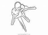 Key Coloring Pages sketch template