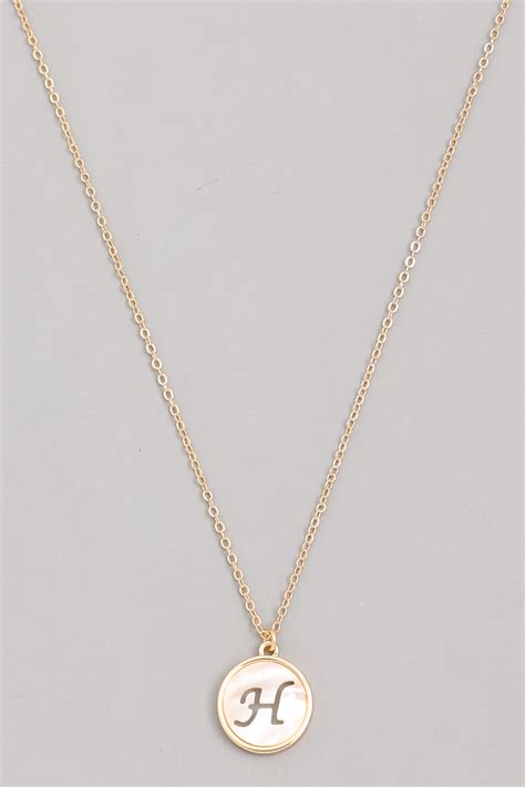 GOLD Alphabet H Pendant Necklace - Necklaces