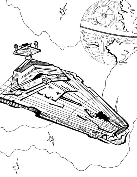 Free Printable Imperial Star Destroyer Coloring Page - Mama Likes This