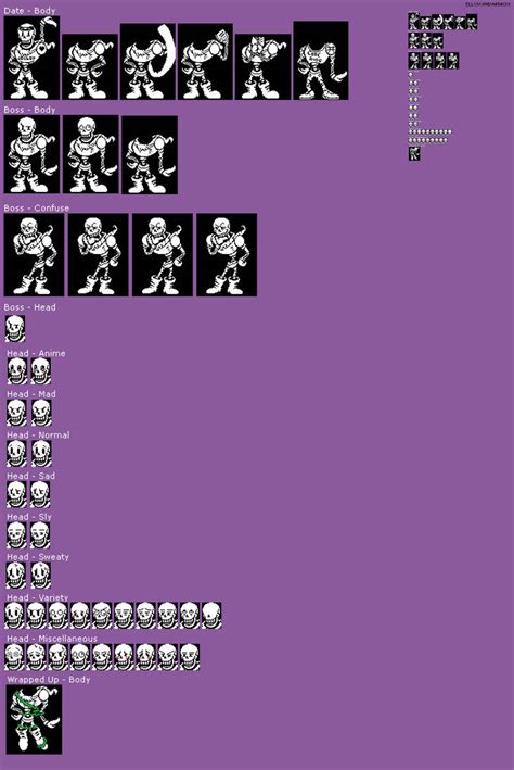 Papyrus Custom Spritesheet by EllistandarBros on DeviantArt