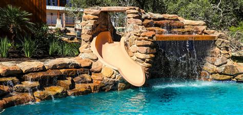 Swimming Pool Rock Slides Photos│ Blue Haven Pools