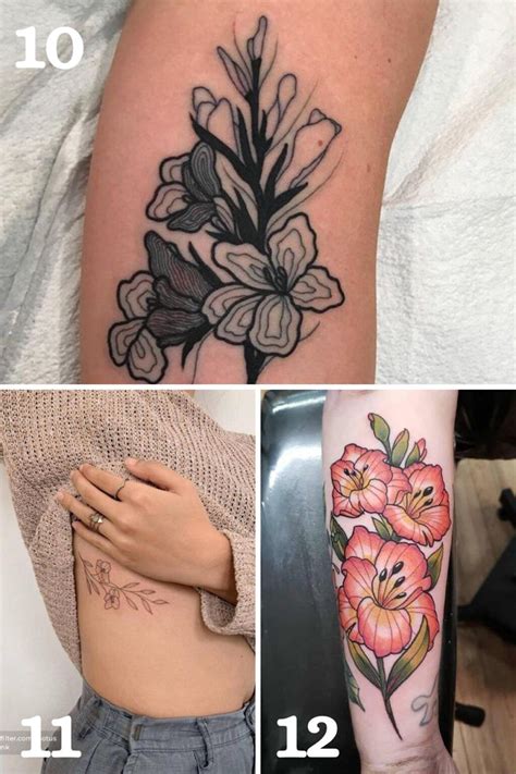 August Birth Flower Tattoos {Poppies + Gladiolus} - TattooGlee | Birth ...