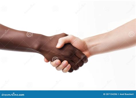 Handshake between Black and White Person Symbolizing Equality Unity and Friendship Stock ...