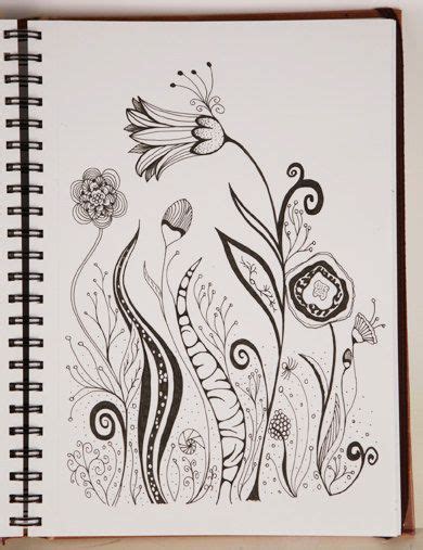 Original Whimsical Pen drawing, Flower Pen Drawing, Size 295 x 192mm ...