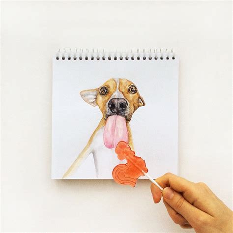 Smarty Design: Adorables dibujos de perros que interactuan con objetos del mundo real
