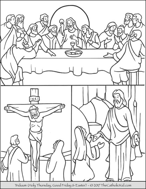 Easter Tritium Coloring Page | Easter coloring pages, Catholic coloring, Coloring pages