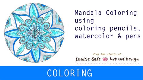 Free Mandala Coloring pages – Mandala #2 | Louise Gale Mixed Media Botanical Mandala Color Artist