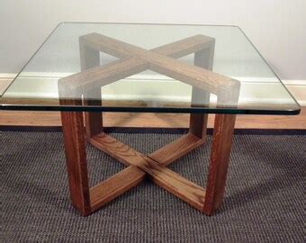 Items similar to Mid Century Glass Top Coffee Table on Etsy