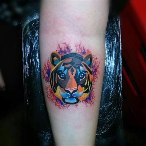 Watercolor Tiger Tattoo at PaintingValley.com | Explore collection of Watercolor Tiger Tattoo