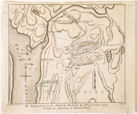 Rare American plan of the Battle of White Plains - Rare & Antique Maps