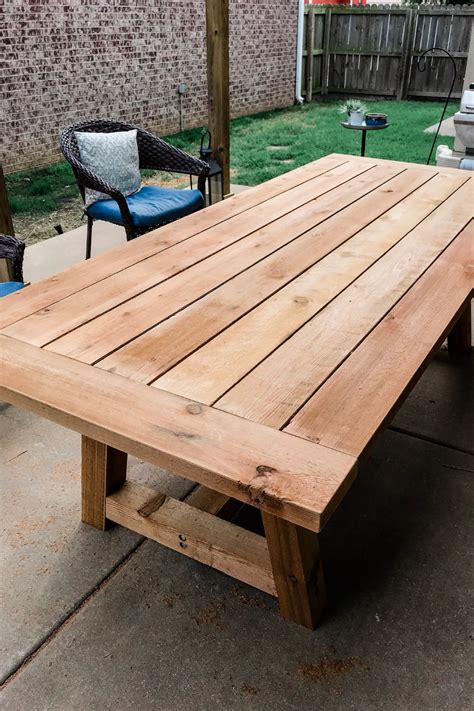 Diy outdoor dining table restoration hardware dupe – Artofit