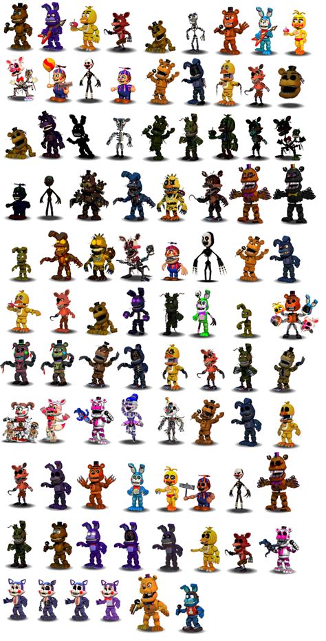 Fnaf (Canon and Fan-made) Characters Canon V1(Old) by Educraft on DeviantArt | Fnaf characters ...