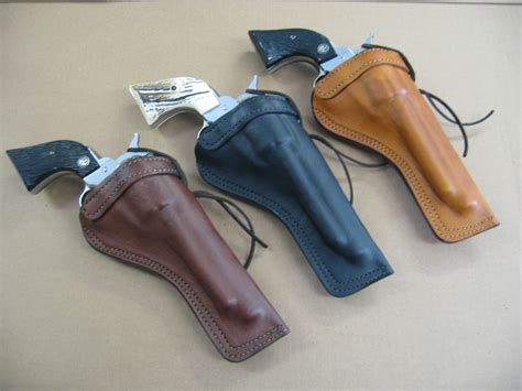 Azula Leather Cross Draw Holster For Ruger Vaquero 1/2 Single Action Revolver Dark Brown RH ...