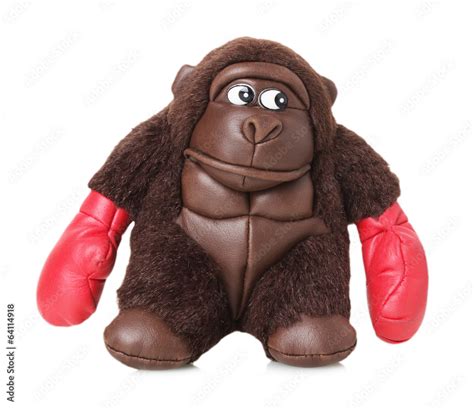 toy gorilla on white background Stock Photo | Adobe Stock