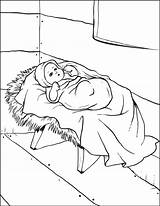 Printable Baby Jesus In The Manger Christmas Coloring Page For Kids  sketch template