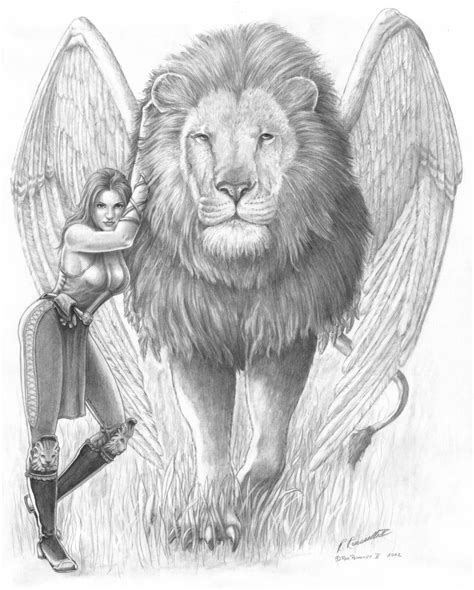 Winged Lion, in Ron Rousselle II's Fantasy Illustrations Comic Art Gallery Room