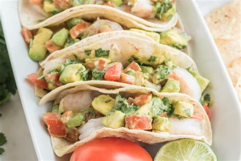 Ceviche Style Shrimp and Avocado Tacos - Recipe Girl