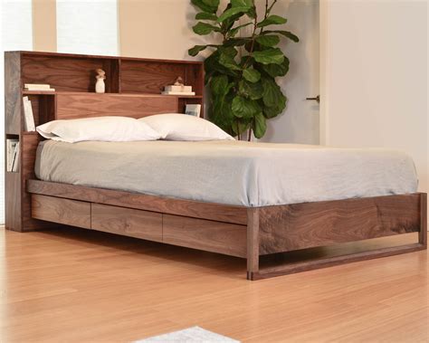 Bed With Headboard Storage and Charging Bed With Drawers - Etsy Norway