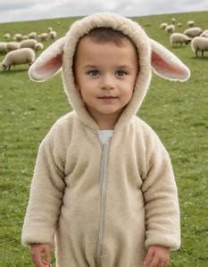 Boy Sheep Costume Fancy Dress. Face Swap. Insert Your Face ID:898526